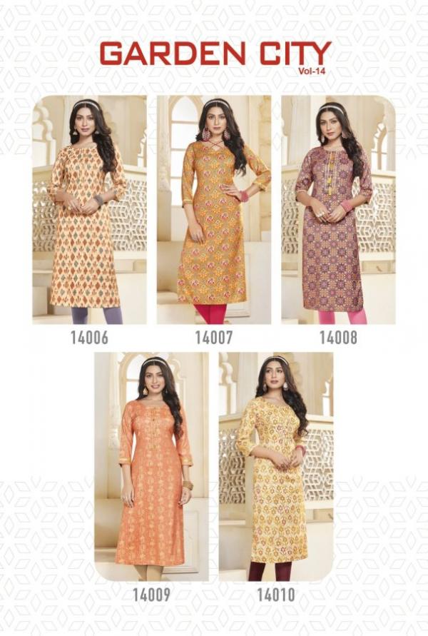 Gardencity 14 Fancy Wear rayon Designer Kurti Collection